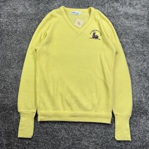 Vintage 1980 Lake‎ Placid Winter Olympics Embroidered Knit Sweater Mens Medium